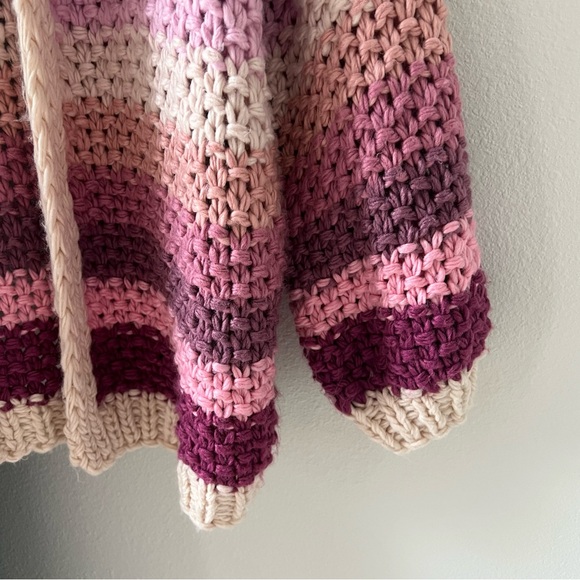 Rainbow Striped Chunky Knitted Cardigan - Picture 3 of 12